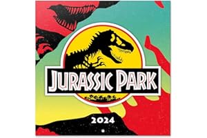Grupo Erik: Calendario 2024 da Muro Jurassic Park, 12 mesi + 4 in omaggio, 30x30cm FSC®, ideale come Calendario 2024 da parete, Calendario casa 2024, Calendario per ragazzi 2024