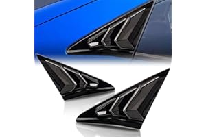 Archaic Persiennes de fenêtre pour Honda Civic Type R Hatchback FK7 FK8 2016-2021,Couvercle de volet pour 10th Gen Civic (Noir Brillant)