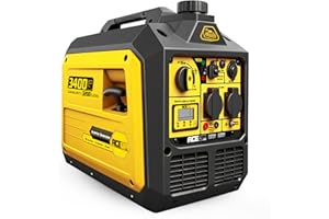 Aceup Energy 3400 Watt Portable Inverter Generator, Petrol Powered Pure Sine Wave Generator Silent for Home, Camping, RV, EURO-V, CE