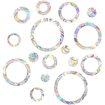 Set van 24 glazen raamstickers - Rond prisma patroon - Anti-botsing - Regenboog - Voorkomt vliegende vogels in het raam