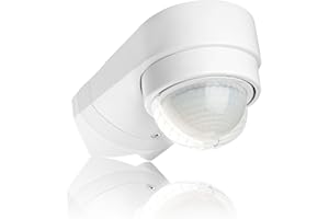 SEBSON 2x Rilevatore di Movimento esterno IP54, Montaggio a Parete o ad Angolo, LED adatto, programmabile, Infrarossi Sensore, 10m / 240°