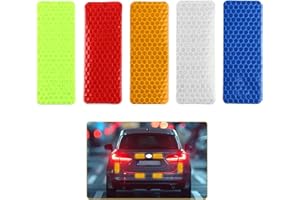 JIUJUDA9 100 Pcs Bicycle Warning Reflective Stickers for Bikes, Safety Reflective Tape Waterproof, High Visibility Reflective Strips Reflector Stickers for Bicycles Motorcycles Clothing Helmet, 1.18 x 3.15"