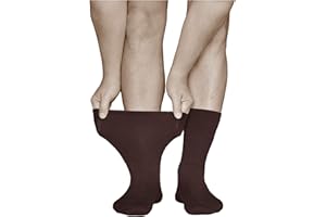 vitsocks Chaussette sans élastique diabétique extra large Homme (3 PAIRES) non comprimante pieds gonflés gros mollet gros mollet