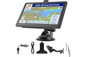 Riloer GPS-Navigationsset Universal für Auto, LKW, Wohnwagen, LKW, Wohnwagen Display mit Halterung und FM-Transmitter, Sie können die Sprache ändern, Deutsch7 Zoll,navigationsgeräte für Auto(17,8 cm)
