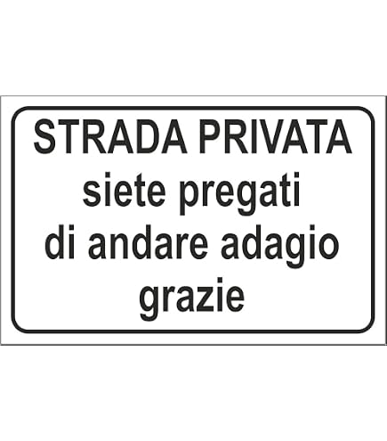 ENTRARE E USCIRE ADAGIO - CARTELLO SEGNALETICO UNI ISO 7010 in Adesivo