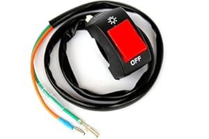 Ytian Universel Interrupteur Phare Moto pour Guidons on-Off Bouton 7/8 inch