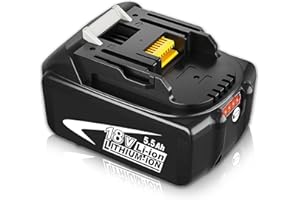 Powayup 5500mAh Replacement for Maki-ta 18V Battery BL1860B BL1860 BL1850B BL1850 BL1845B BL1845 BL1840B BL1840 BL1830B BL1815 for Maki-ta 18V Cordless Tool Battery with LED Indicator