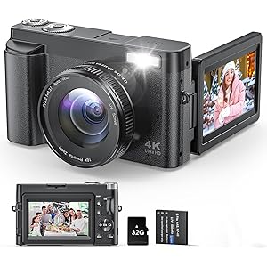 48MP 4K Digital Camera for Photography & Video, Autofocus, Anti-Shake, 16X Zoom, 3\