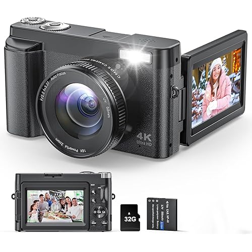 48MP 4K Digital Camera for Photography & Video, Autofocus, Anti-Shake, 16X Zoom, 3\