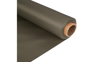 DISCOUNT FABRICS LTD 5 Metre Olive, Waterproof Outdoor Canvas Fabric. 100% PU Polyurethane Fabric, 150GSM, 0.3mm Slim and 150cm Wide. UV Resistant Material, for Making deckchairs, beanbags, Awning, hammocks, and More.