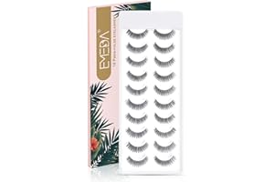 ‎EMEDA EMEDA Naturalne Fałszywe Rzęsy 10 Par Naturalne rzęsy Przezroczysta taśma Miękkie sztuczne rzęsy Wispy Cat Eye Lashes Multipack przezroczyste rzęsy paski Naturalnie wyglądające rzęsy do oczu (Dolly)