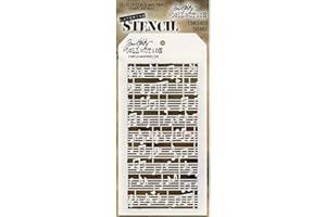 STAMPERS ANONYMOUS Stampers THS060 Tim Holtz Anonymous - Plantilla con Capas, Multicolor, 10,47 x 21,59 cm, Multicolor, 21.5 x 10.5 x 0.1 cm