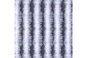 WANGRUIDA Lot de 6 boa en plumes de marabout blanches et duveteuses de 1,8 m pour loisirs créatifs, couture, décoration de maison, mariage, Noël, 20 g