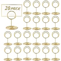 Segnaposto Porta Carte Da Tavolo - 20 Pezzi Metallici Dorati - Foto 11