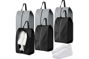 Zorplex 6 Bolsas para Zapatos de Viaje, Impermeables y Antipolvo con Cremallera, Bolsas Portátiles Unisex para Almacenamiento en Casa y Viajes