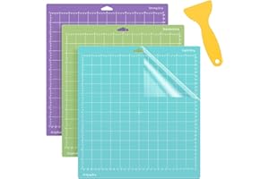 Bczhieulw 3 pezzi tappetino da taglio,30.5x30.5 cm，1 raschietto in vinile，plotter da taglio，autoadesivo tappetino，Maker/Maker 3/Explore 3/Air 2/Air/One