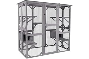 MaxxPet Grande gabbia per gatti - Gattini - Voliera per gatti - 181x70x180cm