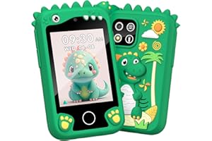 ADICOP Pretend SmartPhone Fotocamera Digitale Touchscreen 1080P 2.8 Pollici per 3-8 Anni per Ragazze Ragazzi Bambini Fotocamera Videocamera, Regali Natale Compleanno Giocattolo con Scheda 8 GB (Verde)