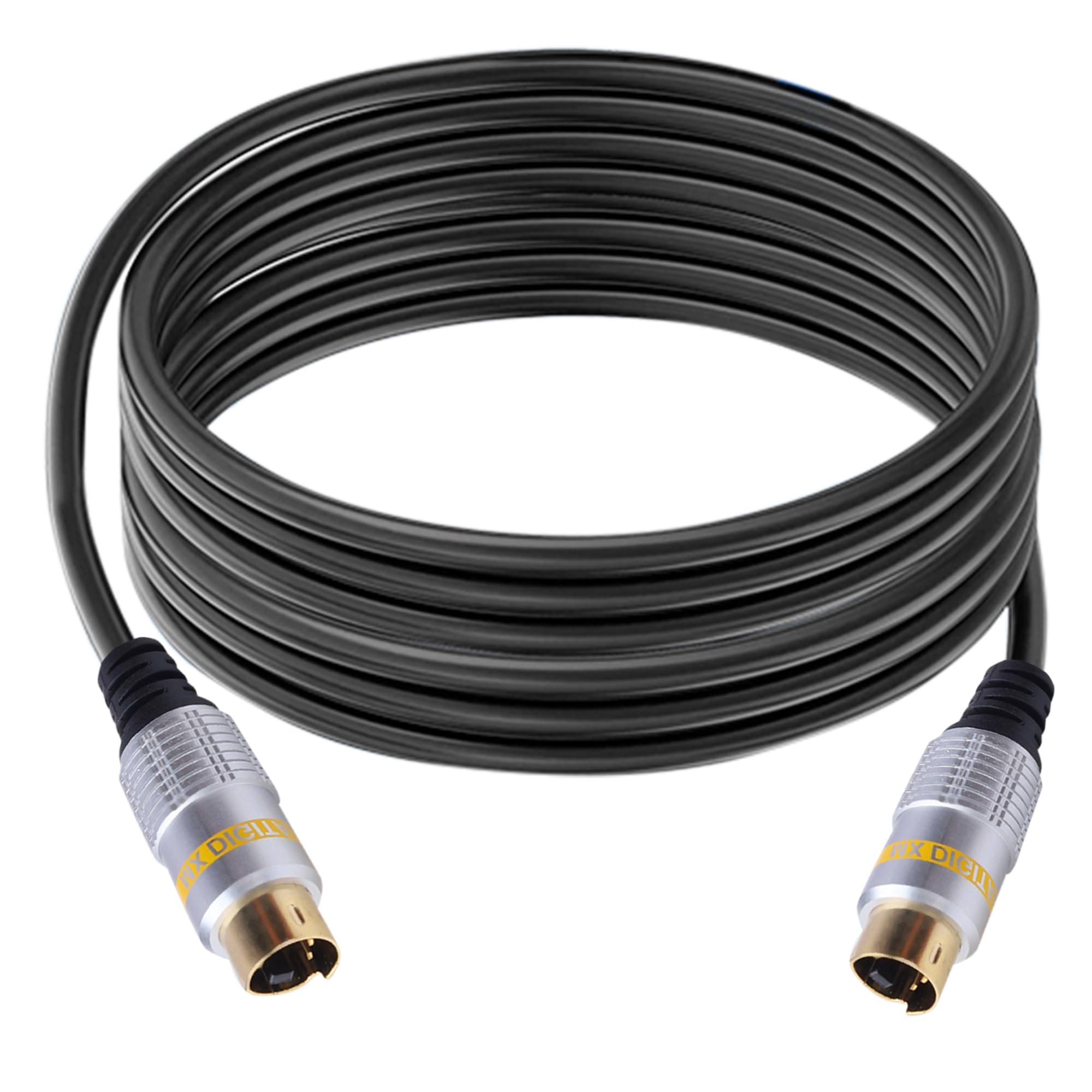 MX S Video Cable 4-PIN Video Cable Mini Din S-Video Cord 1.5 Meter S-Video Cable Male to Male Gold Plated Mini DIN 4 Pin Connector for Home Theater, DVD TV,VCRs, DVRs/PVRs (4.9 ft)