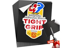 X-BET MAGNET Strong Self-Stick Adhesive Magnetic Sheets 10 Pcs (10x15cm/4x6") – Customizable Magnetic Paper for Photo, Magnet Stickers, Labels, Crafts; for Fridge, Lockers, Whiteboards, Office, Projects
