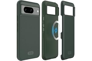 TUDIA MergeGrip zaprojektowane dla Google Pixel 8 etui 2023, [kompatybilne z MagSafe] klasy wojskowej smukłe dwuwarstwowe etui na telefon z podwyższoną krawędzią (sosna zieleń)