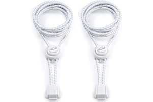 SCHNÜRRLIE Schnürsenkel - elastische Schnürbänder ohne Schuhe Binden - Laces rund flach mit Schnellverschluss für Kinder Erwachsene - 100 cm