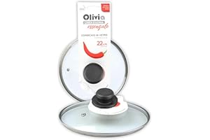 IPEA Tapa para Sartén o Cacerola de Vidrio Templado – 16/18 / 20/22 / 24/26 / 28/30 cm – Transparente Redonda Universal con Pomillo para Sartenes y Ollas de Cocina – Apta para Lavavajillas