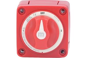 EJOYOUS Interruttore Batteria 3 Posizioni, Interruttore di Disconnessione Batteria 300A Interruttore Batteria a Doppio Circuito Interruttore Principale On-off di Installazione