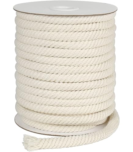 LEXININ Hemp Rope – 1 Inch X 65 Feet, Thick Twisted Jute, Natural Tan, For Tug Of War, Crafts, Nautical & Garden