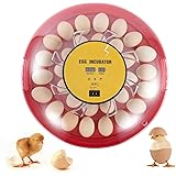 CREWORKS 30 Eggs Incubator with Temperature Control, Poultry Hatching Machine with Automatic Egg Turning, Home Incubator for 