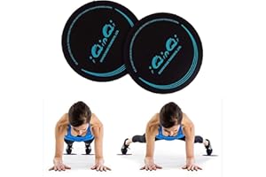 iQinQi Exercise Glider Discs, Exercise Core Sliders for Working Out, Dual Sided Sliding Discs Use on Hardwood Floors, Workout Discs Abdominal & Total Body Gym Exercise Equipment for Home, Travel