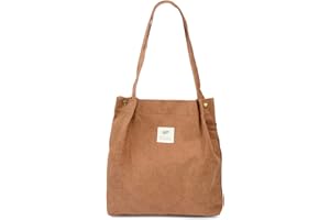 Cloele Cord Tasche Damen Umhängetasche Damen mit Innentasche Groß Handtasche Schultertasche Tote Bag Shopper Stofftasche für Uni Arbeit Schule