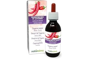 ‎NATURALMA Cayennepfeffer (Capsicum annuum) Früchte Alkoholfreier Urtinktur Naturalma - Flüssig-Extrakt Tropfen 120 ml - Nahrungsergänzungsmittel - Veganer