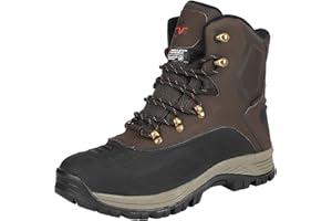 NORTIV 8 Botas de Hombre Trekking de Nieve Invierno Zapatos de Senderismo con Cordones Impermeables Acolchados Pesados 180411