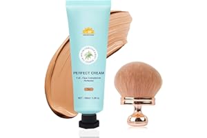 MAGGIDEA Beauty Body Coverage Perfector with Extra Large Brush, Face Sunscreen SPF30 Tattoo Cover Up Makeup, All-Over Complexion Perfector, Waterproof Sweatproof Body Concealer Full Coverage Skin Tint