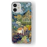 Multitronic iPhone 12 Uyumlu Van Gogh Kolaj Tasarım Baskılı Şeffaf Kılıf