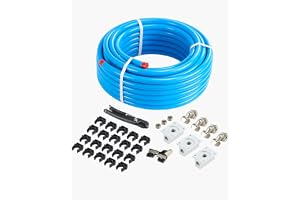 VEVOR Luftkompressorkabelsats, 30,48 m x 19,05 mm tryckluftsslang, HDPE-aluminium tryckluftsrörssystem, läckagesäker, slangsa