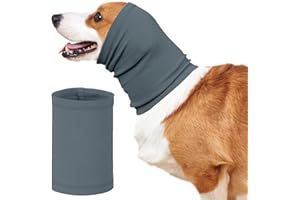 JOOTUEPO Paraorecchie per Cani Copri Orecchie per Morbidi e Traspiranti Ideale per Fare il Bagno Riduce il Rumore Asciugatura del Bagno Calmante Tuono (M)