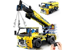 HOGOKIDS giocattoli da costruzione per camion telecomandati, 401 pezzi 2-in-1 Tech STEM Kit modello di veicolo di ingegneria set di blocchi gru edili per 6 7 8 9 10 11 12+ anni bambini Ragazzi Ragazze