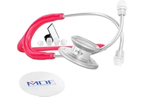 MDF INSTRUMENTS MDF® MD One® Stetoscopio in acciaio inox premium della a due testine - Lampone (MDF777-23)