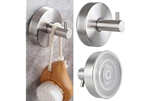 HZHSSG Gancho Ventosa Fuerte Para Ducha, Baño, Cocina, Puerta De Vidrio, Espejo, Azulejo – Toalleros De Baño Sin Taladro Para Loofah, Toallas, Abrigos, Batas Para Colgar Hasta 5 Kg (Paquete De 2)