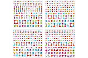 Mumoobear Rhinestone Stickers, 660 PCS Self Adhesive Pearls Gems, 4 Sheets Crystal Rhinestone Stickers Self-Adhesive Jewels Sticker, 3,4,5,6mm Embellishment Diamond Gem Decorations