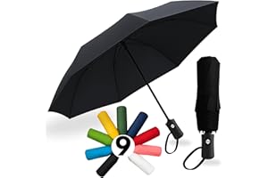 Ombrello pieghevole I apertura e chiusura automatica I resistente al vento, impermeabile e compatto I ombrello da viaggio leggero con manico antiscivolo I perfetto per uomo e donna I Drytogo