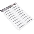 DAUZ Eyebrow Tattoo Sticker, Eyebrow Sticker Skin Friendly Lifelike Portable for Holidays for Female (BLACK-05)