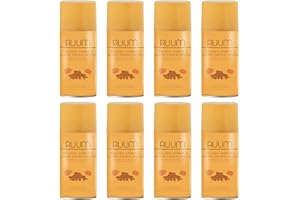 RUUM Lufterfrischer Nachfüller 8er Pack Golden Amber&Warm Sandalwood - Duft Nachfüller kompatibel mit Air Wick Freshmatic, Glade Brise - 8x 250 ml Duftspray für Geruchsneutralisierung & Frische