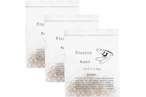 GAAINES 3 Packs (300 Pcs) of Orthodontic Elastic Bands, braces teeth straps, teeth braces straps, braces bands to assist in correcting malformed teeth (Rabbit 3/16 ")