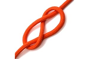 SOLADIRECT Orange Polypropylene Rope, Solid Braided Poly Rope Cord Twine for Boat Yacht Dock Line Camping Washing Line (5 mm x 3 metres / 9.8 ft)