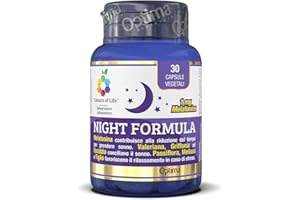 Colours Of Life Night Formula - Integratore Di Melatonina, Valeriana, Passiflora E Melissa - 30 Capsule Vegetali