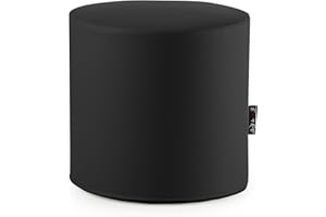 CAB EXTROITALY Luna - Pouf Poltrona Relax Prodotto Italiano (Portata 100Kg) Puffo per Sedersi Design Moderno, Poltroncine da Salotto, Camera da Letto, Giardino, in Ecopelle Idrorepellente Sfoderabile