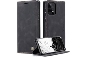 caseme Funda para Samsung Galaxy A53 5G Carcasa PU Cuero Flip Magnético Protección Fundas Móvil de Tapa Libro para Samsung Galaxy A53 5G - Negro